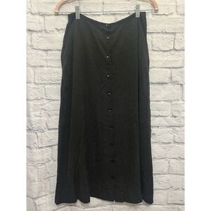 Jones NY Skirt Women's 10 Black Dots Pure Silk A Line Office Career Whimsigoth